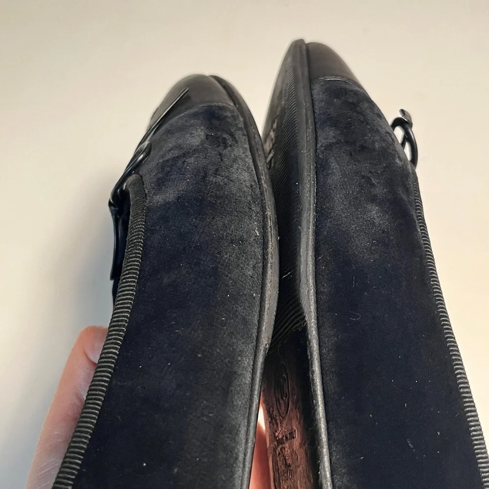 Sold CHANEL Black Leather Loafers with Bow